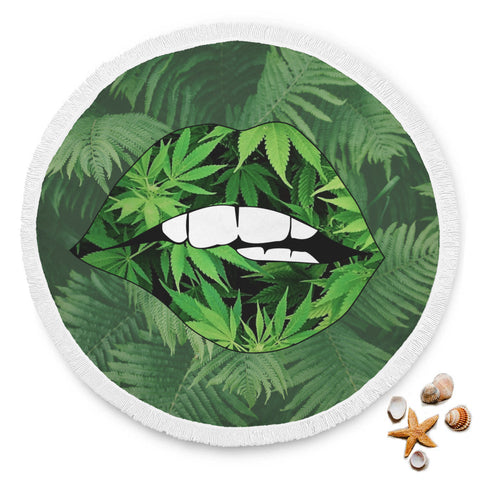 Ganja Lips Beach Blanket